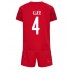 Cheap Denmark Simon Kjaer #4 Home Football Kit Children World Cup 2022 Short Sleeve (+ pants)